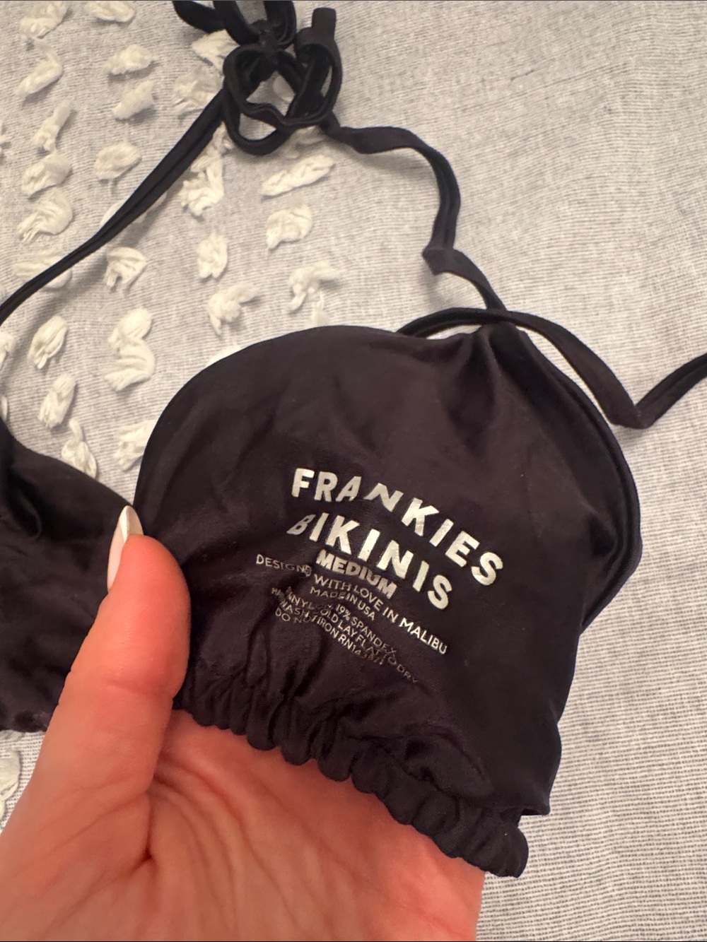 Alo x Frankie’s bikinis black size s bottoms, medium top - Picture 8 of 9